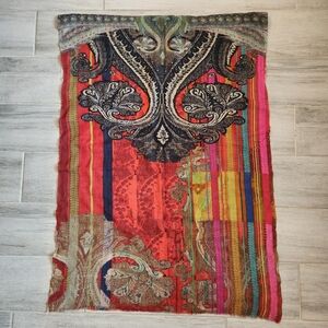 Shirin Sehan Scarf Women's Multicolor Wool Silk Shawl Wrap Artsy Handwoven Nepal